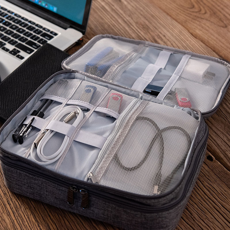 Electronics Organizer – Double-Layer Travel Cable Bag