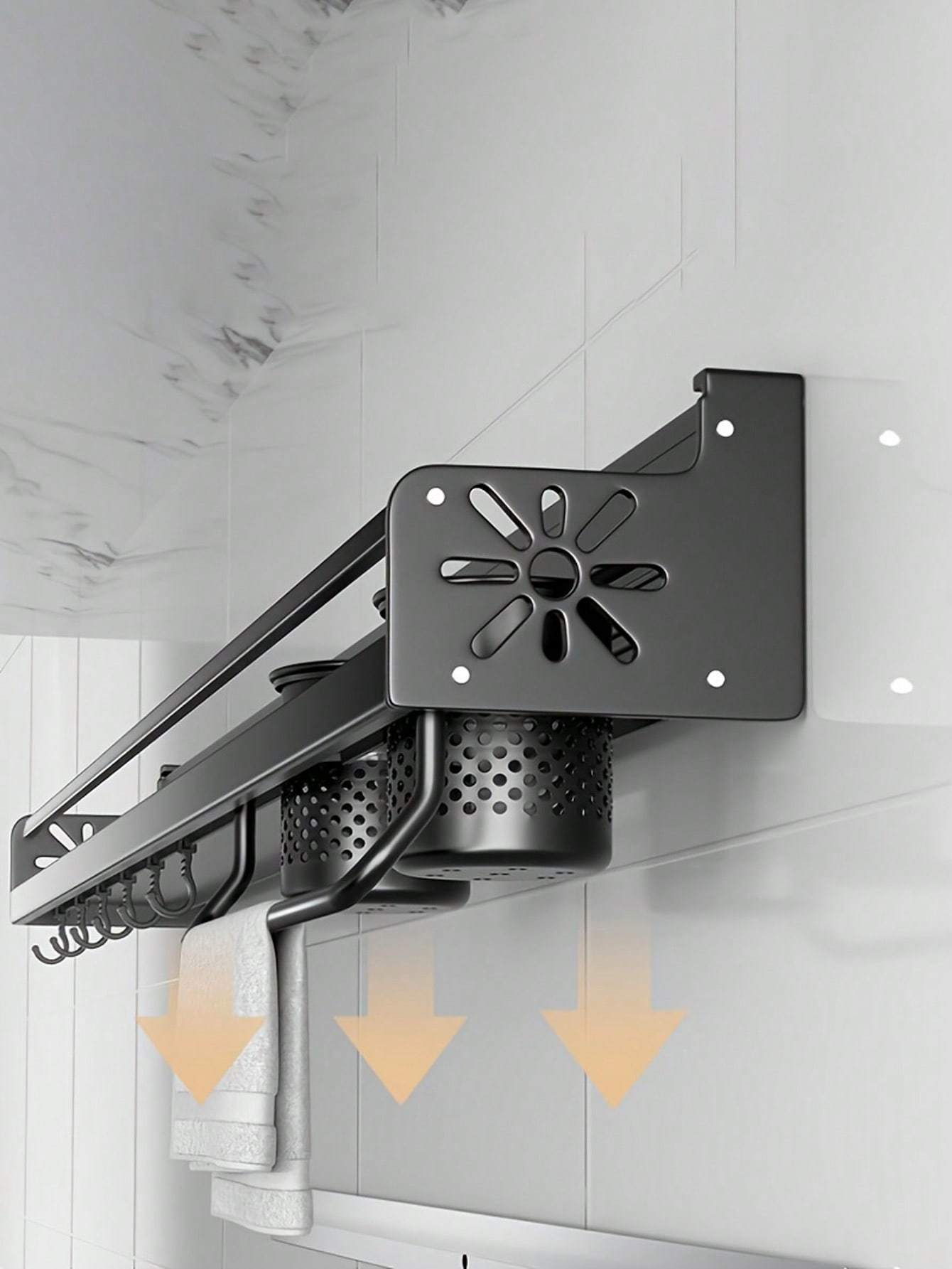 Wall-Mounted Space-Saving Kitchen Shelf – Non-Penetrating, Multi-Functional Storage Rack