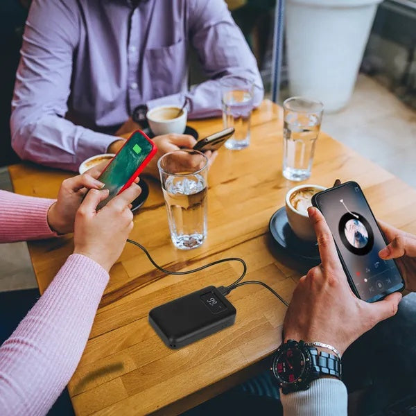 Dual USB 10,000mAh Portable Power Bank — External Battery Pack with Smart LCD Display