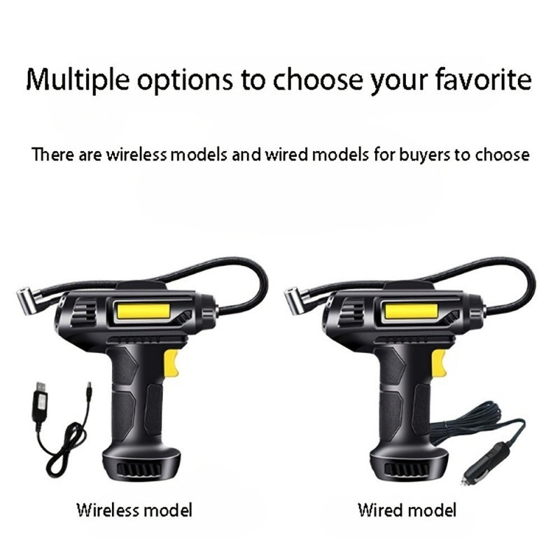 Wireless Intelligent Car Tire Inflator – Portable Handheld Air Pump with Digital Display for Cars & Bicycles