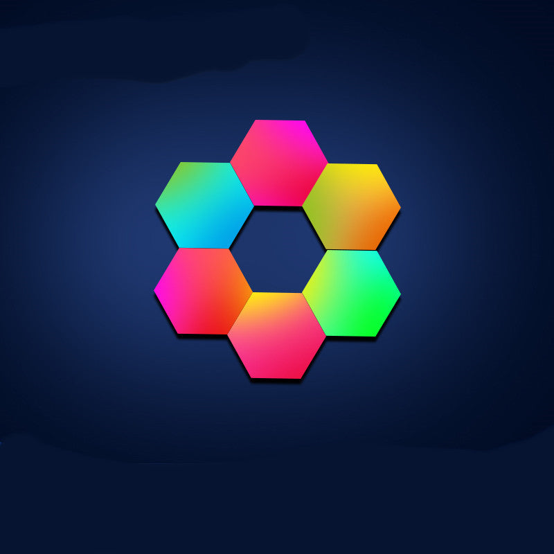 Smart RGB Quantum Hexagon Wall Lights — Modular Touch & Music Reactive LED Panels (3 / 6 / 10 / 20)