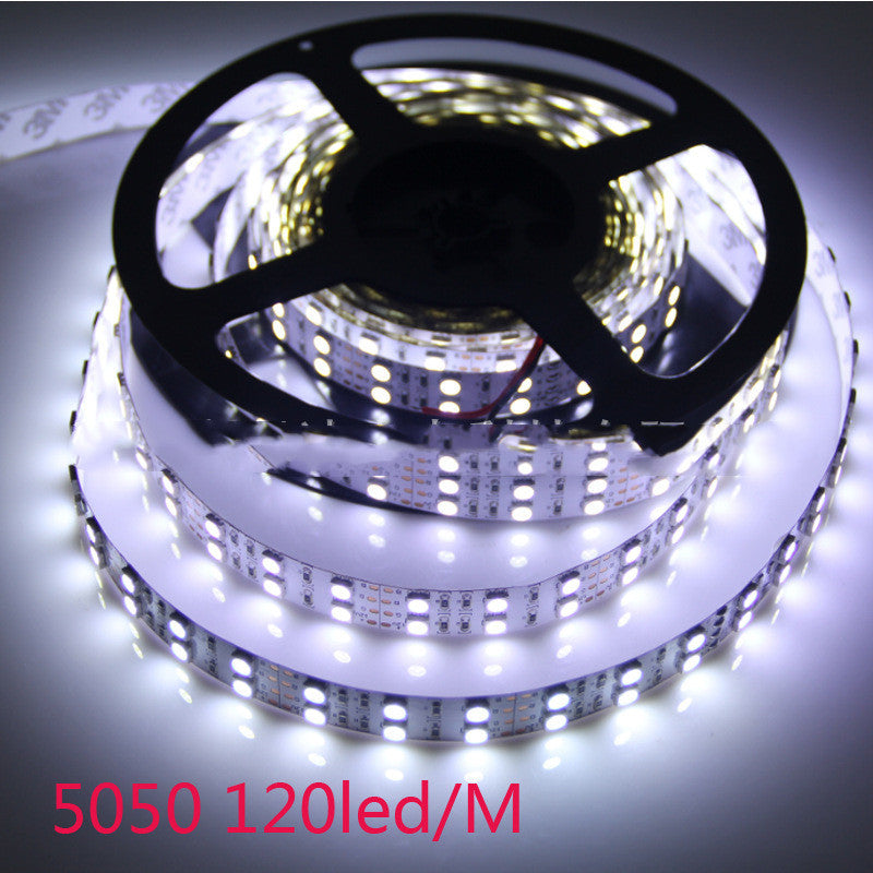 5m high-density LED strip with 120 LEDs per meter – RGB and single-color, waterproof and non-waterproof options