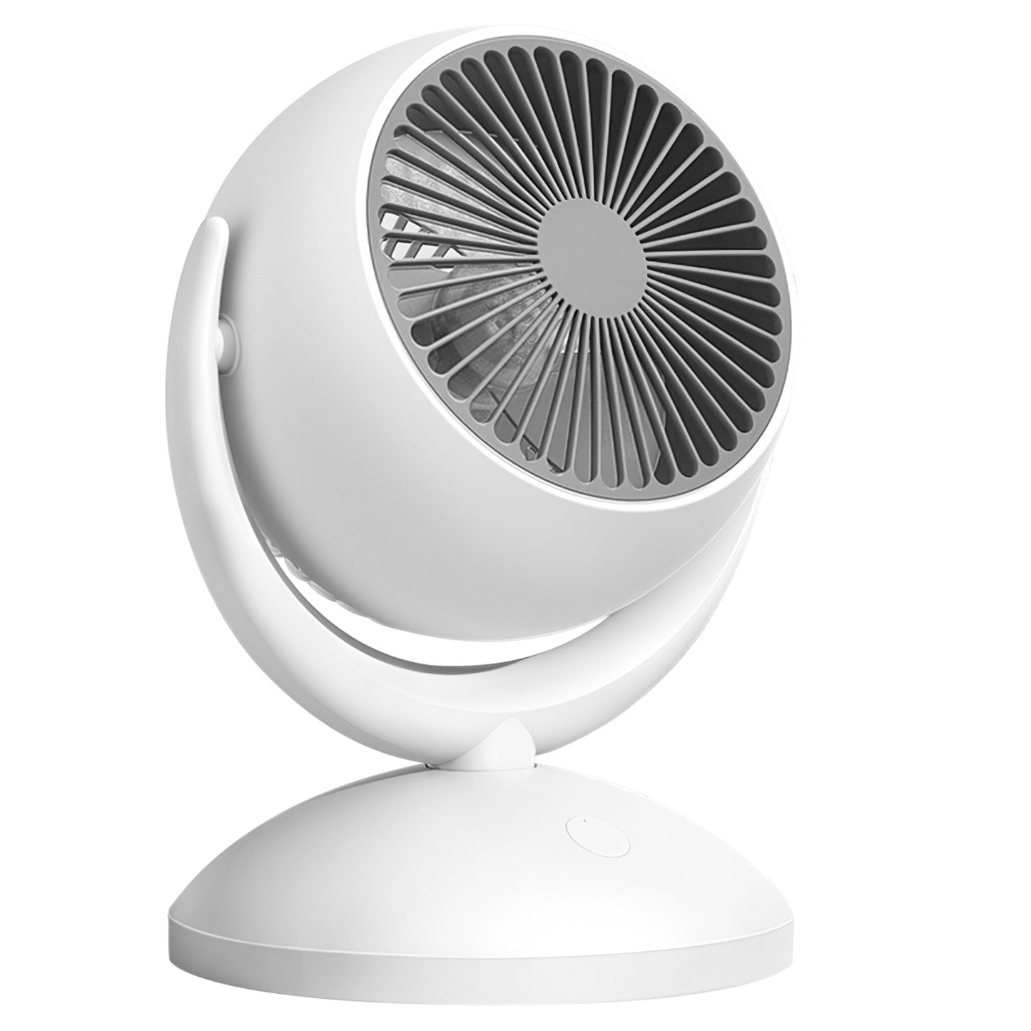 Air Circulator Desk Fan – Portable Rechargeable Oscillating Fan with 4 Speeds, 360° Tilt & Quiet 40 dB Operation (White)