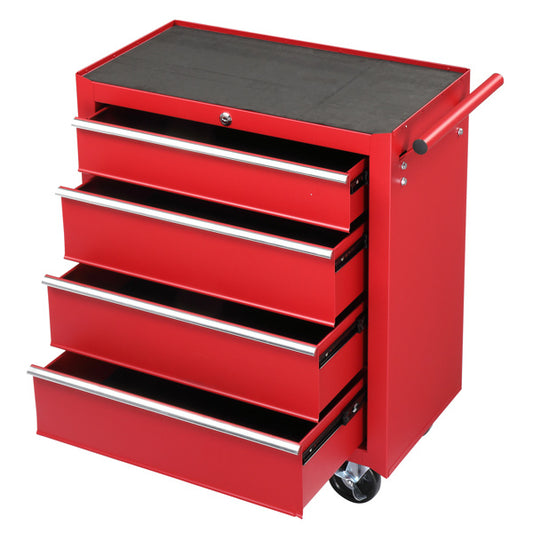 Steel Maintenance Tool Cart – 4-Drawer Mobile Bottom Cabinet with Wheels