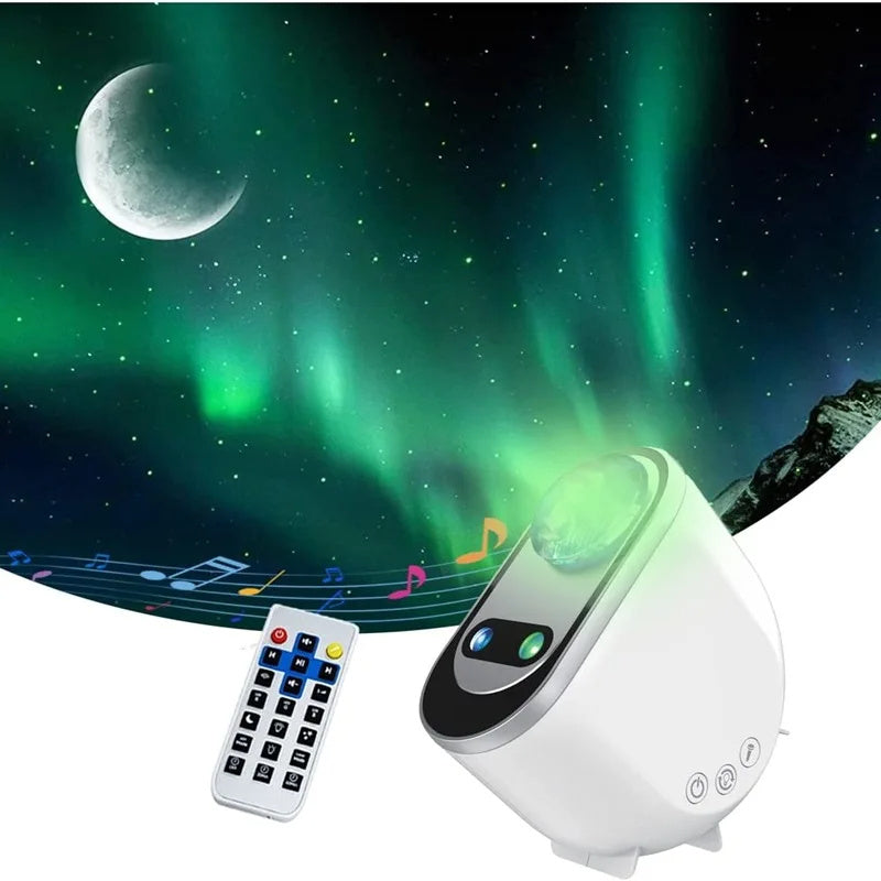 Star projector with moon, stars and remote control