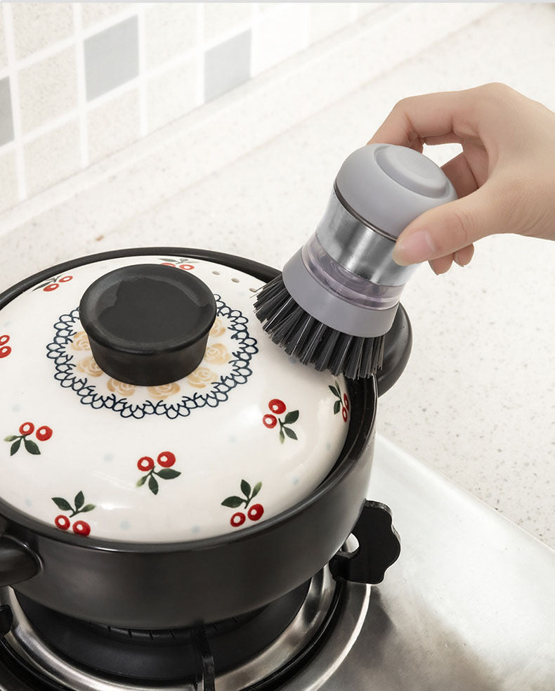 Stainless Steel Pot Brush with Non-Slip Grip – Heavy-Duty Kitchen Scrubber