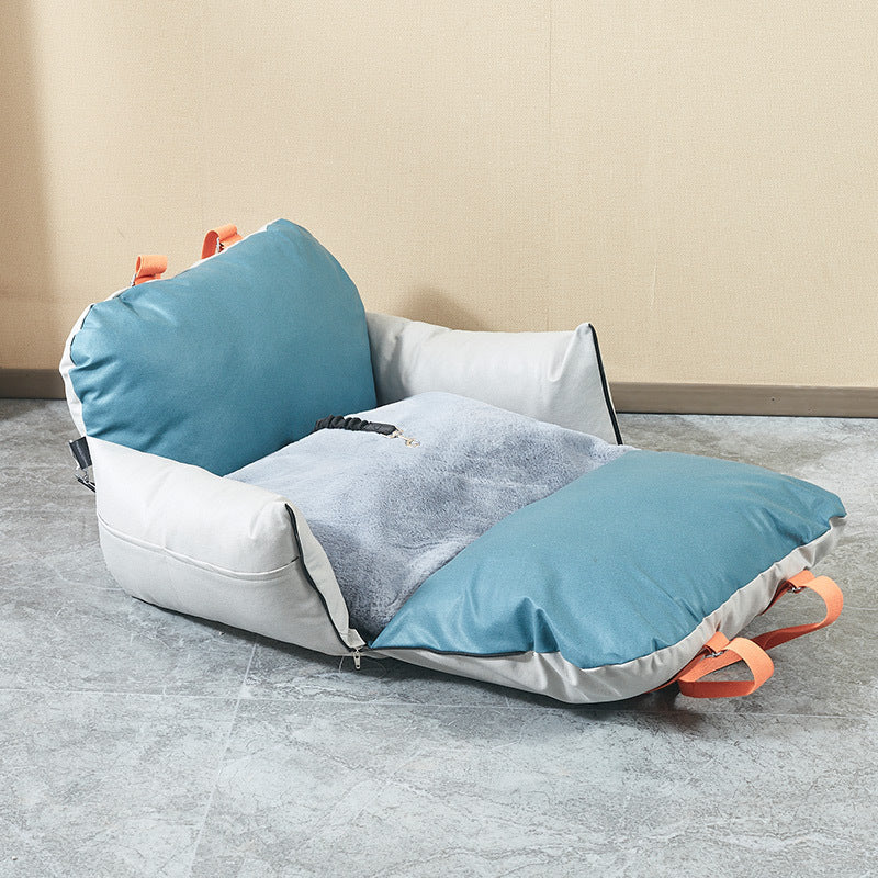 Luxury Waterproof Faux Leather Pet Travel Handbag – Light & Portable Safety Seat for Dogs