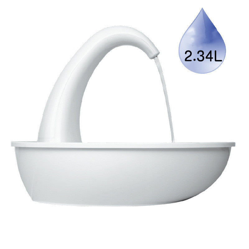 Swan Pet Drinking Fountain – 2.36L Flowing Water Fountain for Cats & Small Dogs | Ultra-Quiet, USB Powered