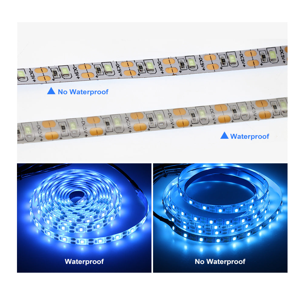Smart LED strip controlled by mobile app and Bluetooth for color and brightness adjustments