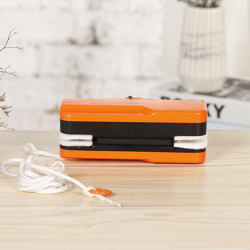 Magnetic double-sided window cleaner in orange and white, available in 3 sizes