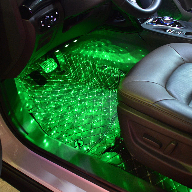 Car interior RGB star projector ambient lighting