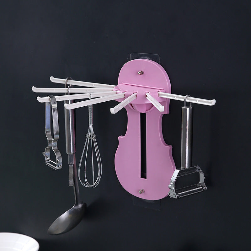 7-in-1 Multifunctional Retractable Wall-mounted Pull-out Rack without Punching Kitchenware Storage Rack Kitchen Accessories
