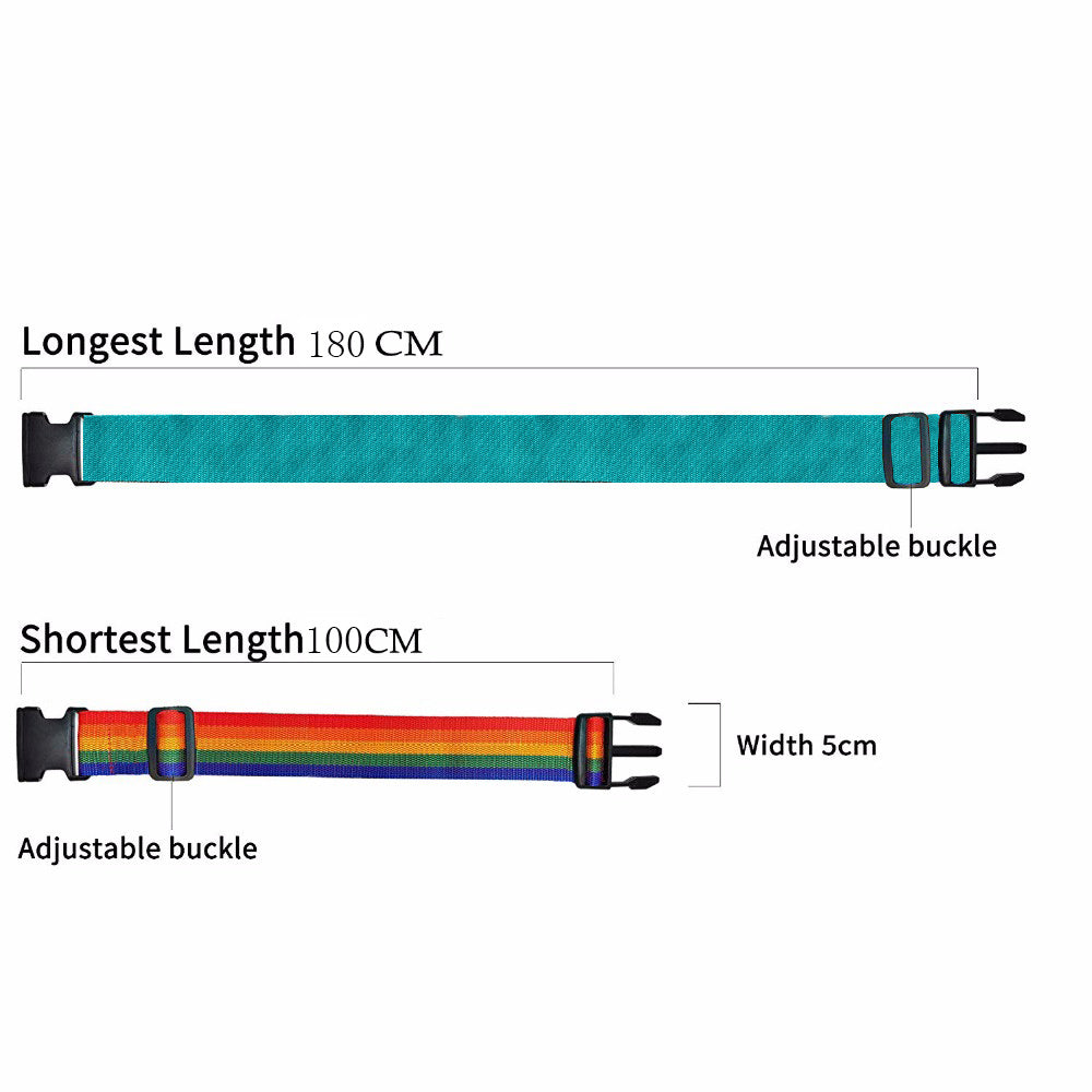 Adjustable Nylon Lock Travel Luggage Strap – Protective Suitcase Packing Belt (4 Colors)