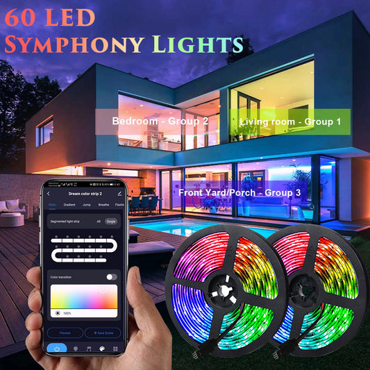 Smart RGB LED Strip Light 5m – 5050 LED, Waterproof & Indoor Options