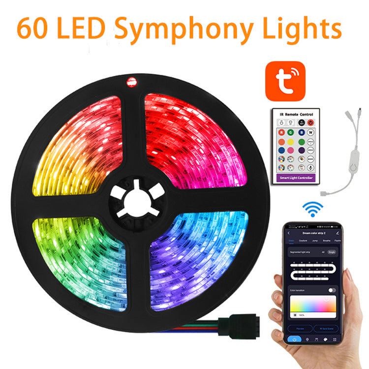 Smart RGB LED Strip Light 5m – 5050 LED, Waterproof & Indoor Options