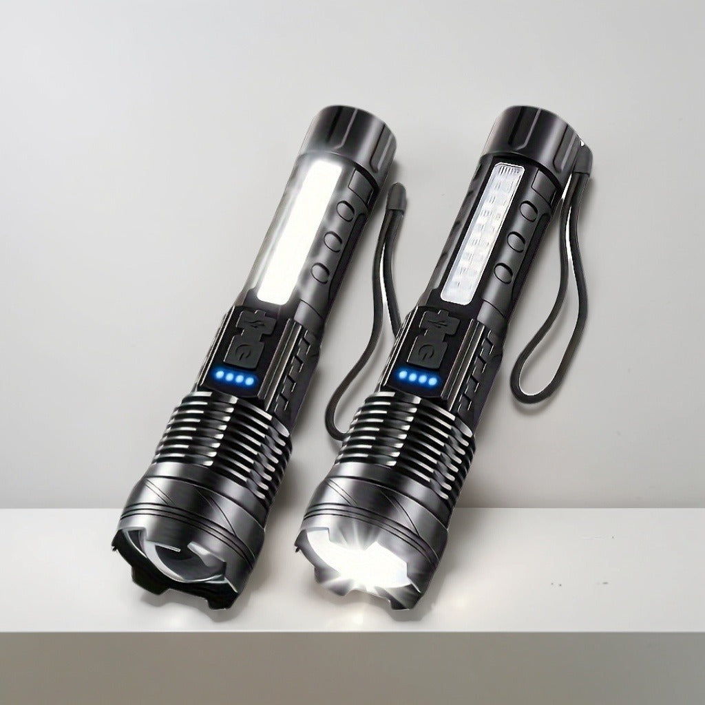Set of two A76 emergency LED flashlights for home and outdoor use