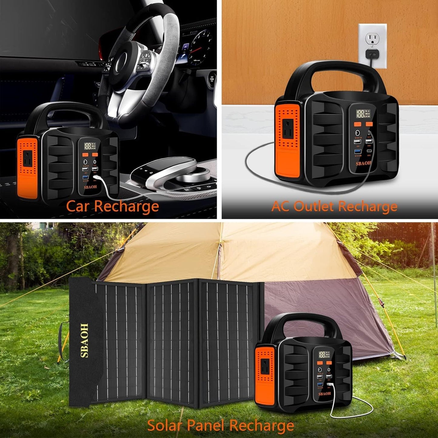 150W Portable Power Station — 155Wh (42,000mAh) Outdoor Solar Generator for Camping & Home Backup