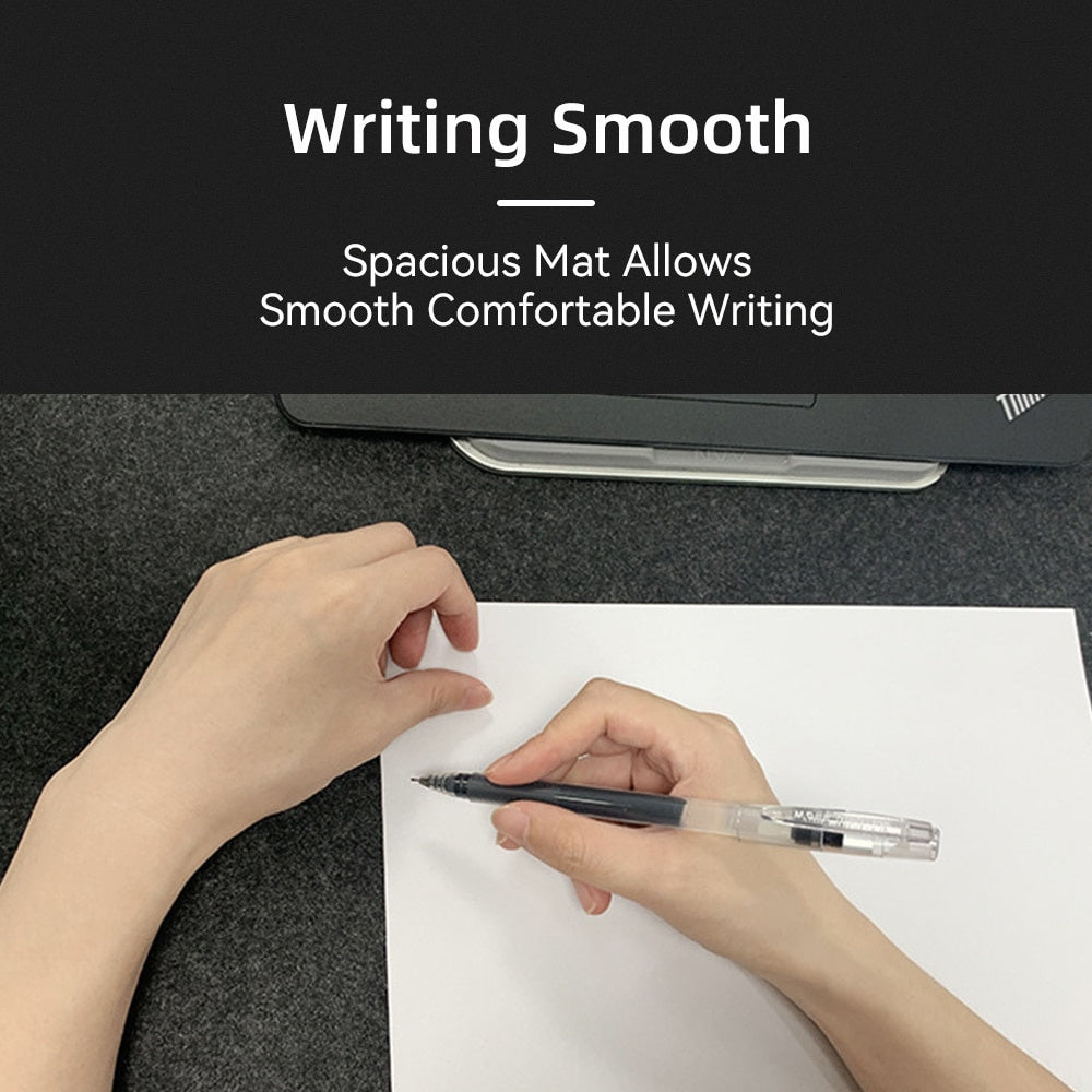 Minimalistic Felt Desk Pad – Non-Slip Soft Wool Felt Desk Mat for Keyboard, Mouse & Laptop (80 × 40 cm, Black)