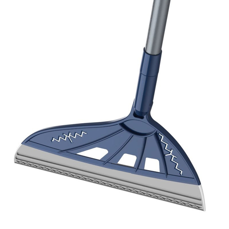 Magic Silicone Broom — Fixed or Rotating Head, Multi-Purpose Floor & Pet Hair Scraper (Blue / Gray / Green)