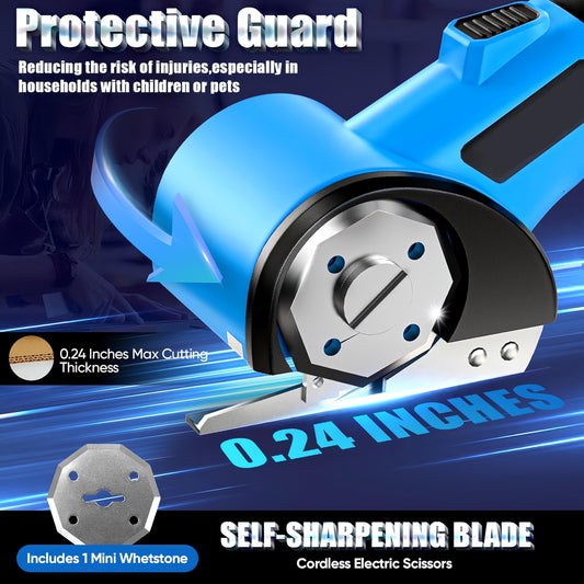 Cordless Electric Scissors – USB Rechargeable Multi-Material Cutting Tool