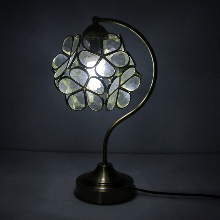Tiffany stained glass eye protection desk lamp with iron base