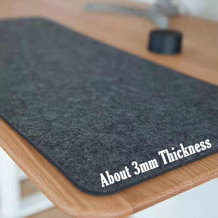Minimalistic Felt Desk Pad – Non-Slip Soft Wool Felt Desk Mat for Keyboard, Mouse & Laptop (80 × 40 cm, Black)