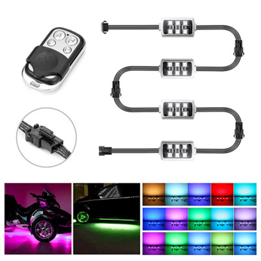 Car Interior RGB Ambient Light Kit – Remote Control Footwell Lighting (4-Zone / 6-Zone)