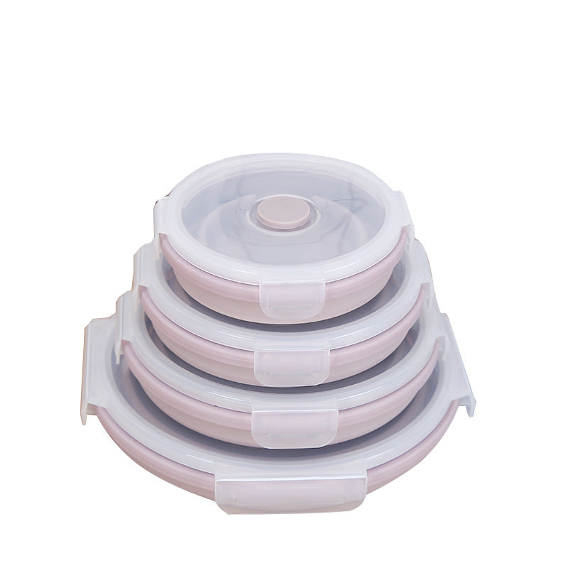 Collapsible Silicone Food Storage Containers — Space-Saving Lunch & Meal Prep Set