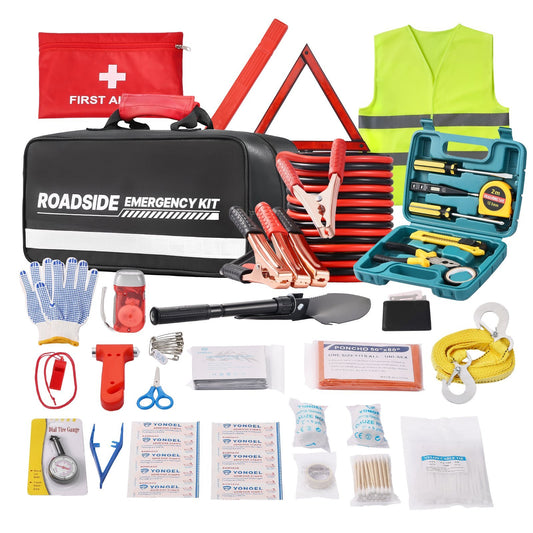 31-Piece Car Emergency Kit – Roadside Safety & First Aid Set for Vehicles