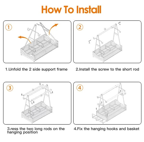 Utensil Caddy & Metal Grill Organizer with Paper Towel Holder — Heavy-Duty Iron BBQ Caddy for Outdoor Cooking & Kitchen Storage