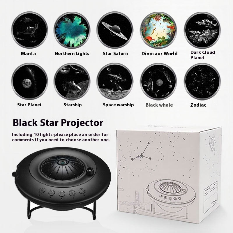Galaxy projector with 2, 4, 6 and 10 image disc options.