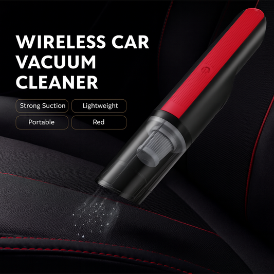 Wireless Car Vacuum Cleaner – Strong Suction, Rechargeable (Red / Red 1)