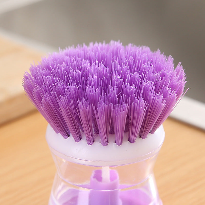 Sponge Dishwashing Brush with Detergent Reservoir – Easy-Clean Kitchen Pot & Dish Scrubber