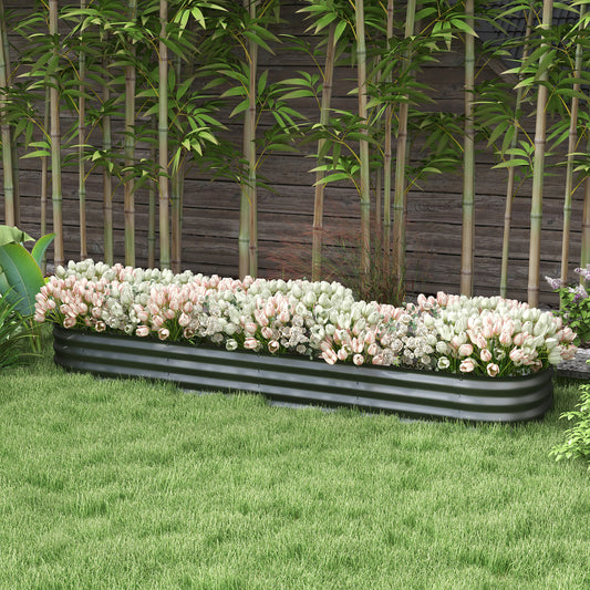 7.9 ft Galvanized Raised Garden Bed – Heavy-Duty Outdoor Planter Box (Open-Bottom Design)