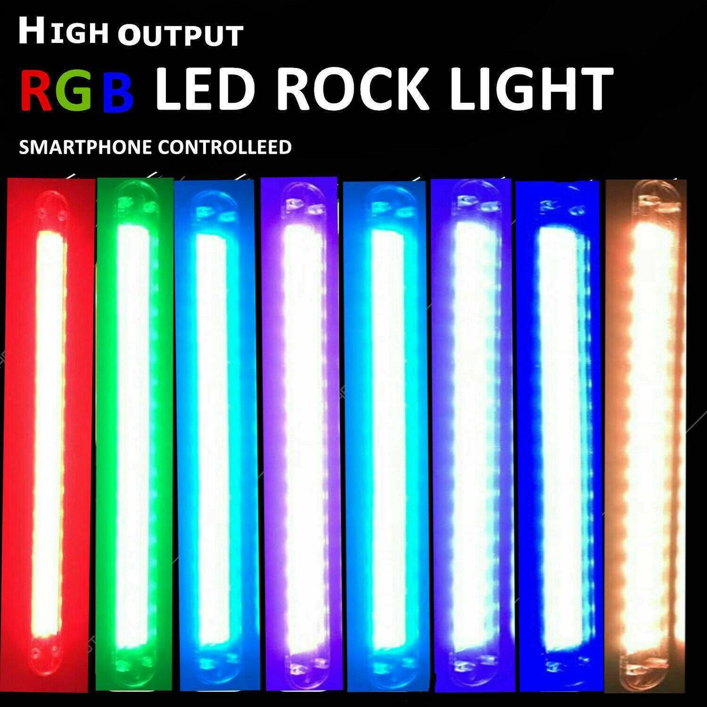 Waterproof RGB LED tubes for car underbody lighting — IP68 rating