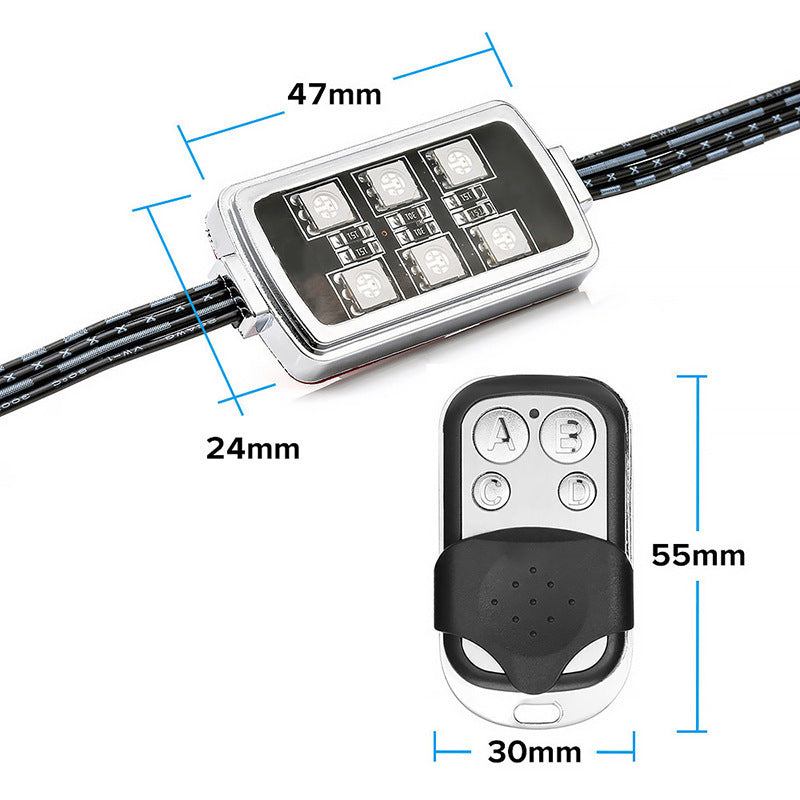 Car Interior RGB Ambient Light Kit – Remote Control Footwell Lighting (4-Zone / 6-Zone)