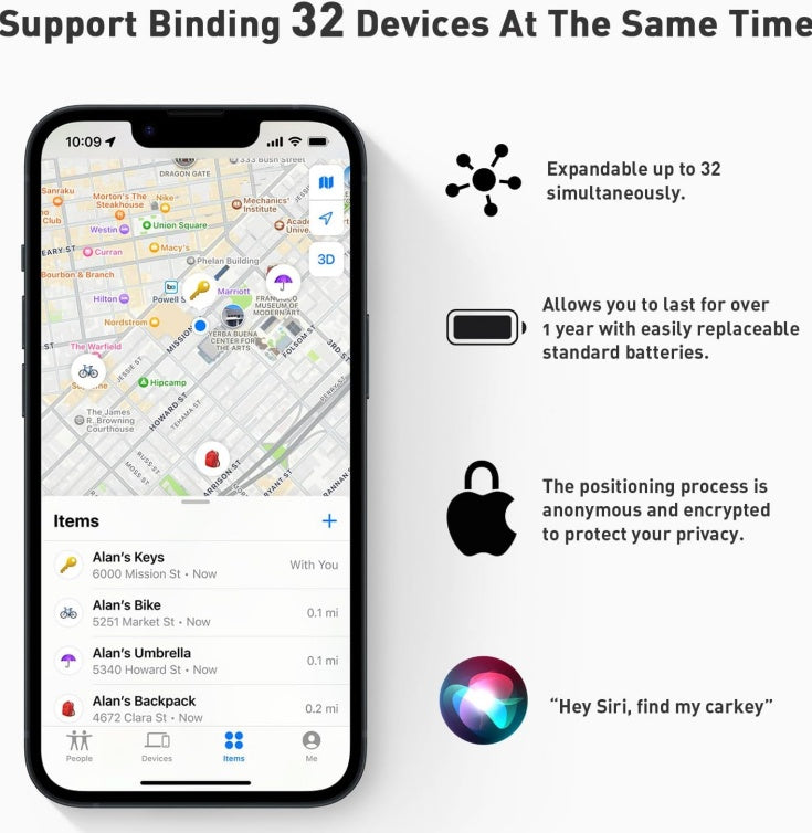 Smart Bluetooth Anti-Loss Tracker for iPhone – 365-Day Battery (iOS 14.5+)