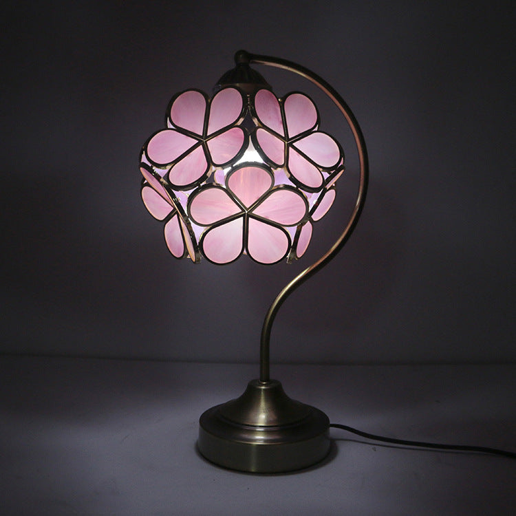Eye Protection Desk Lamp – Tiffany Stained Glass Office Lamp with Iron Base