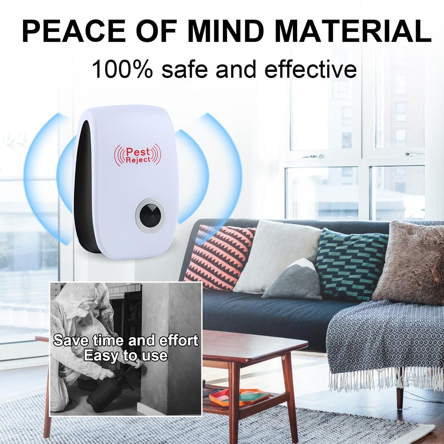 Ultrasonic Pest Repeller Plug-In – Smart Mosquito, Cockroach & Mouse Repellent with Nightlight