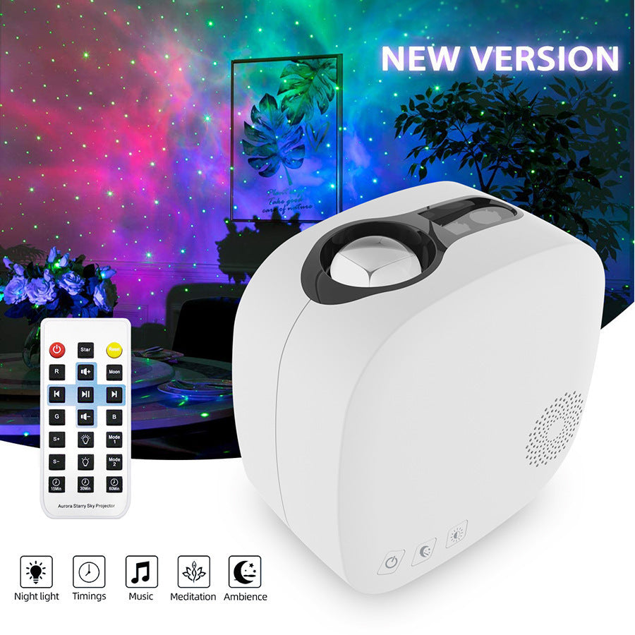Galaxy nebula and moon projector lamp with colorful lighting effects