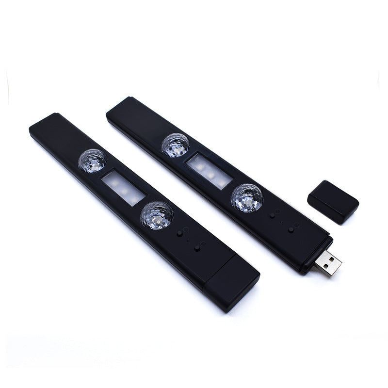 LED footwell ambient lights responding to music and remote control.