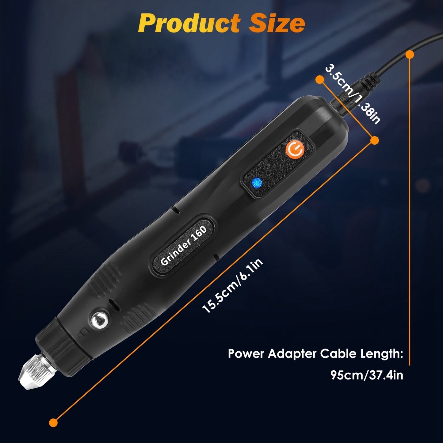 186-Piece Mini Rotary Tool Kit – 150W Electric Engraver, Sander, Grinder & Drill with 5 Speeds
