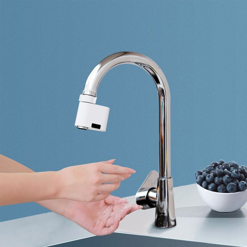 Automatic infrared sensor faucet adapter – touchless water-saving device, USB rechargeable (ValorBuy)