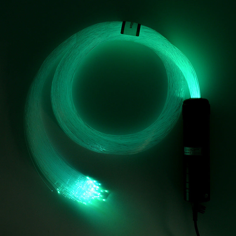 Fiber optic ambient lighting kit with music sync