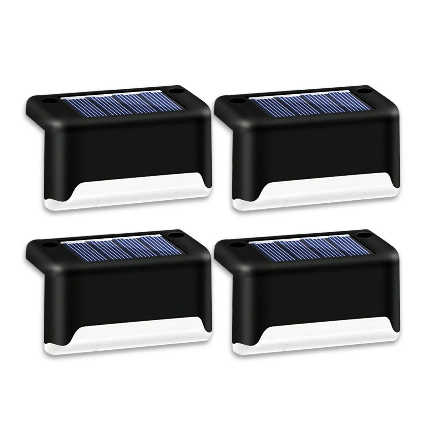 Solar LED Deck Lights – 4-Pack | Outdoor Stair & Patio Lighting (Warm White)