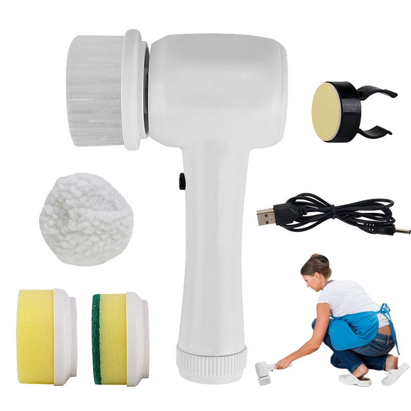 Electric 4-in-1 spinning scrubber handheld cordless