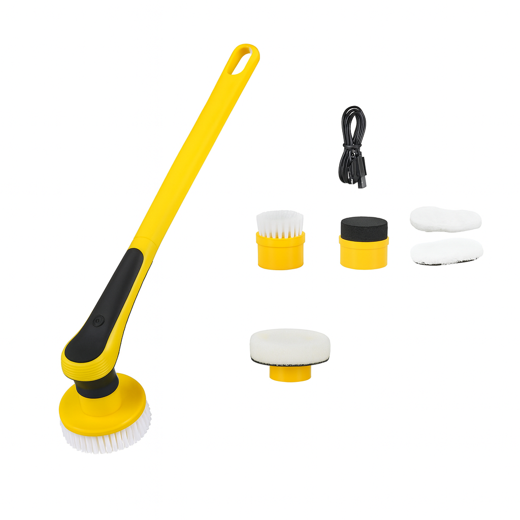 Electric Spin Scrubber – 6-in-1 / 7-in-1 / 10-in-1 Multifunction Cordless Cleaning Brush (IPX7, Telescopic, Dual-Speed, 2600mAh)
