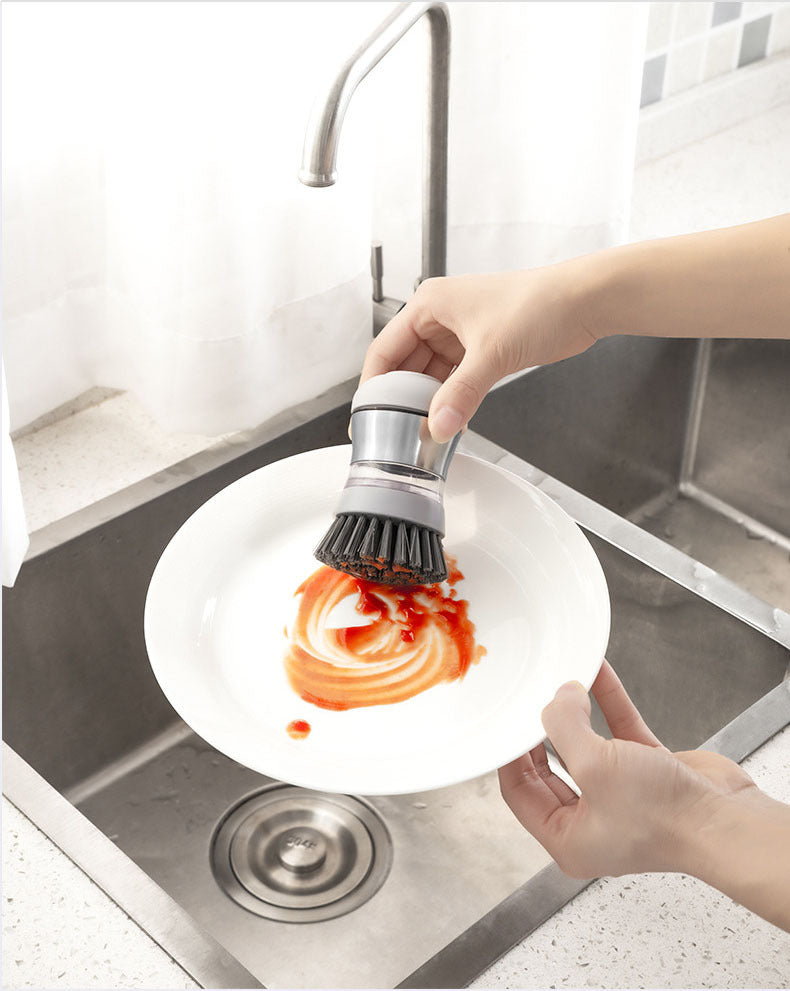 Stainless Steel Pot Brush with Non-Slip Grip – Heavy-Duty Kitchen Scrubber