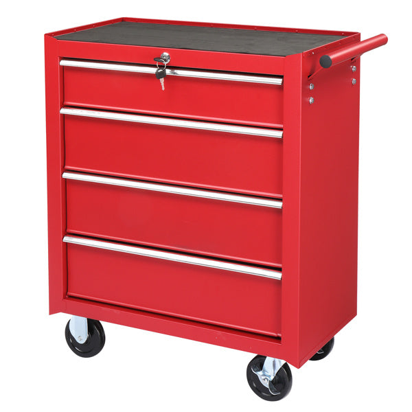 Steel Maintenance Tool Cart – 4-Drawer Mobile Bottom Cabinet with Wheels