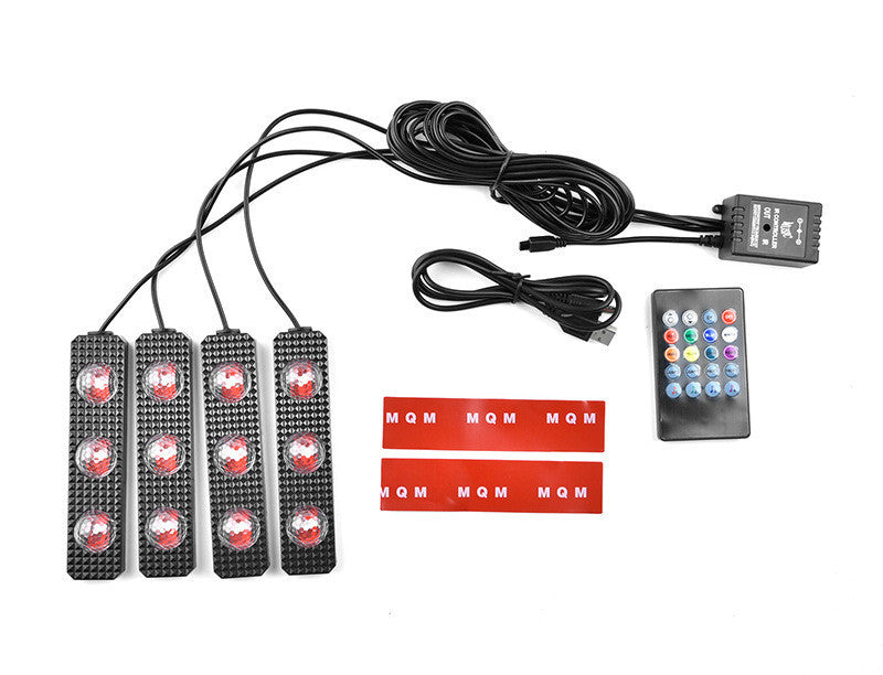 Foot Soles Full Of Stars LED AtmospCar LED Floor Star Projector — Wireless / APP / Voice Control (Interior Ambient Footwell Lighting)here Light Car Wireless Atmosphere Sound